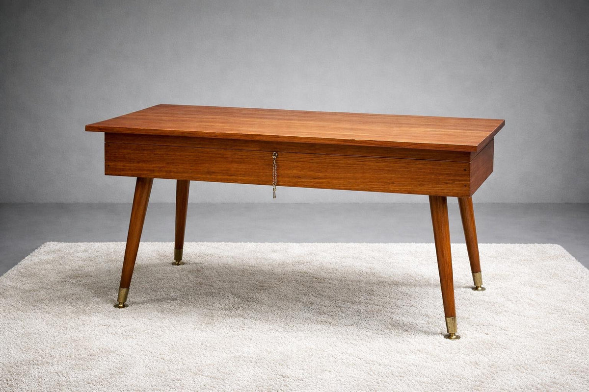 Meuble ménagère moderniste en bois, Pfeiffer Solingen 1967