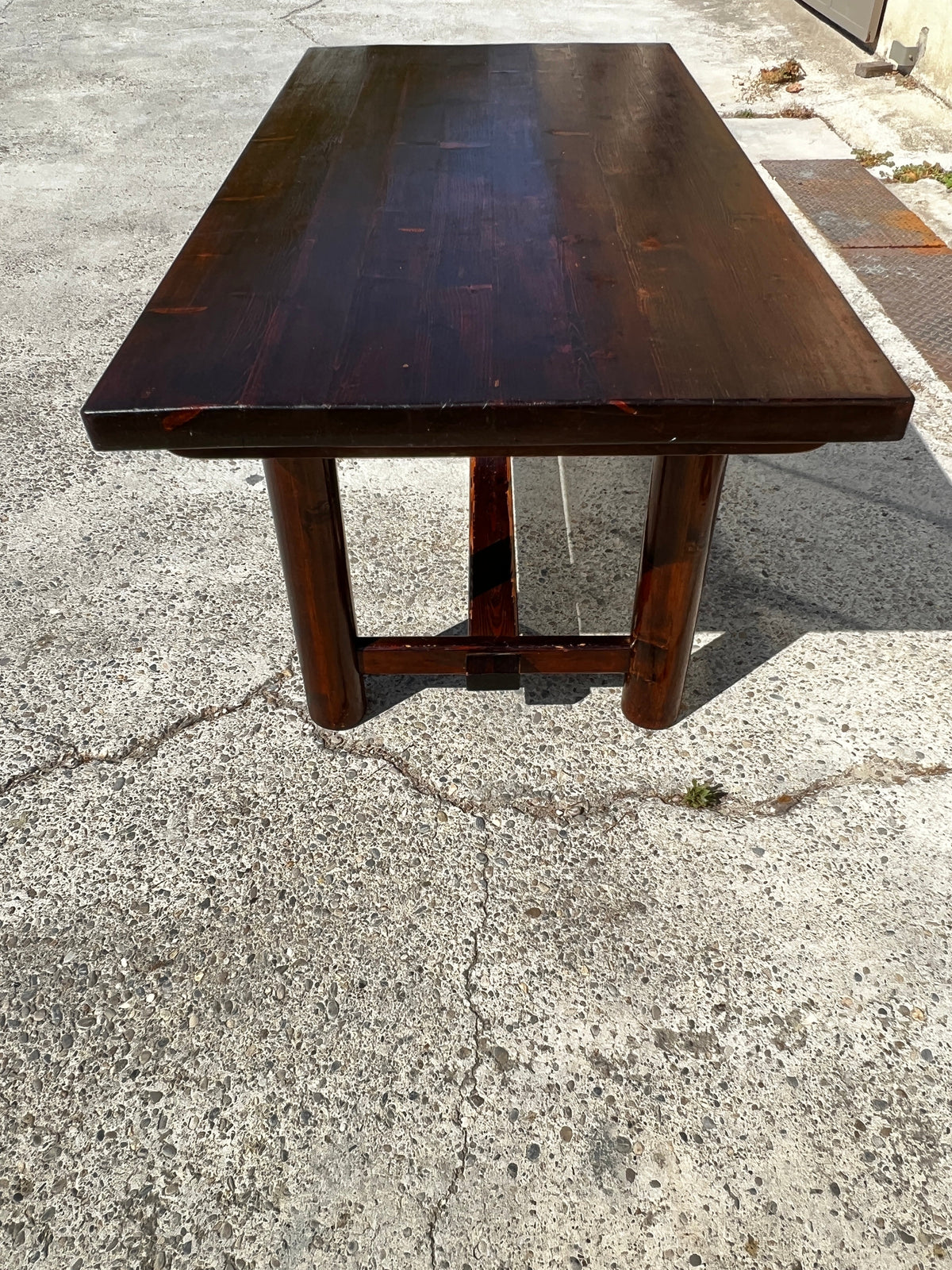 Table de salle à manger Georges Robert en pin et chêne 1960