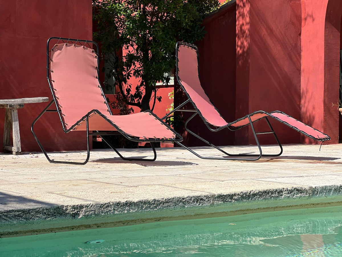 Ensemble de 4 chaises longues « Barwa » de J. Waldheim et E. Bartolucci, 1950