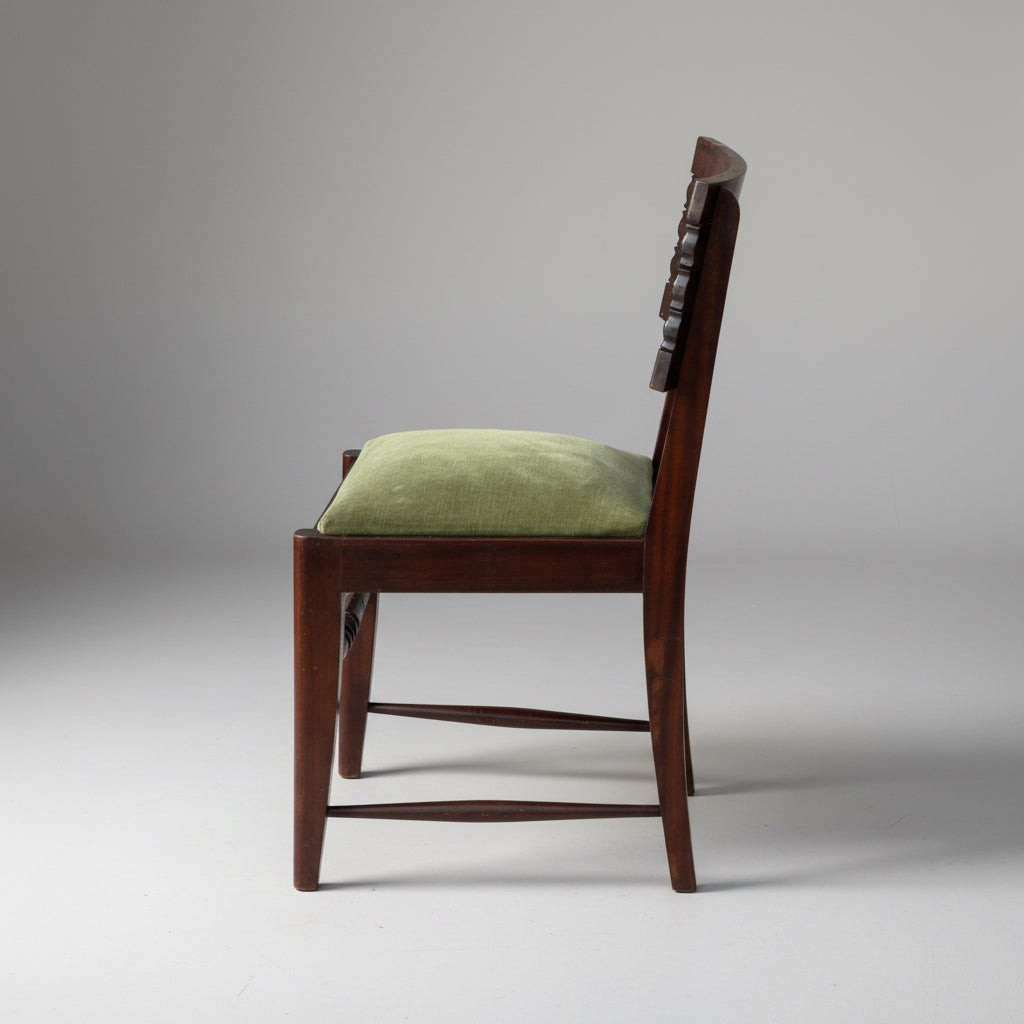 Ensemble de 6 chaises Art Déco françaises numérotées Gaston Poisson 1940