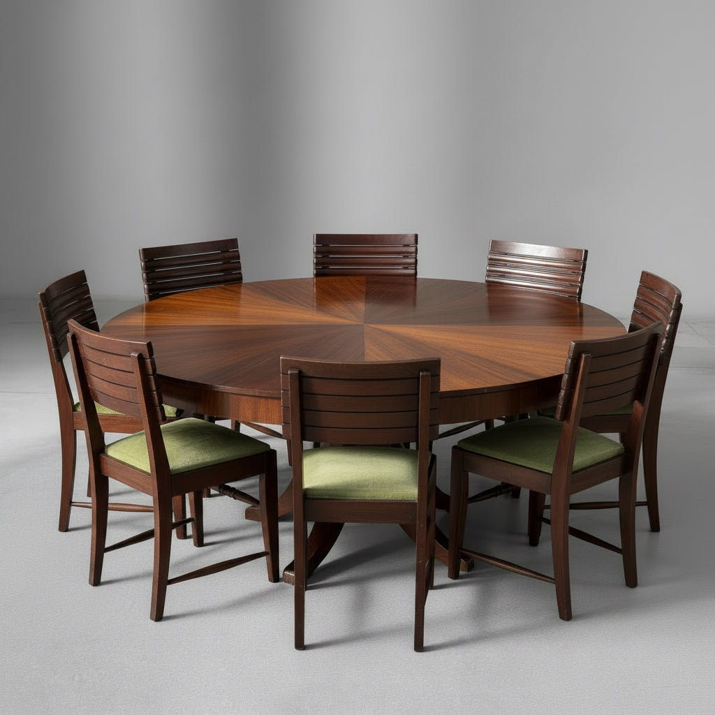 Ensemble de 6 chaises Art Déco françaises numérotées Gaston Poisson 1940