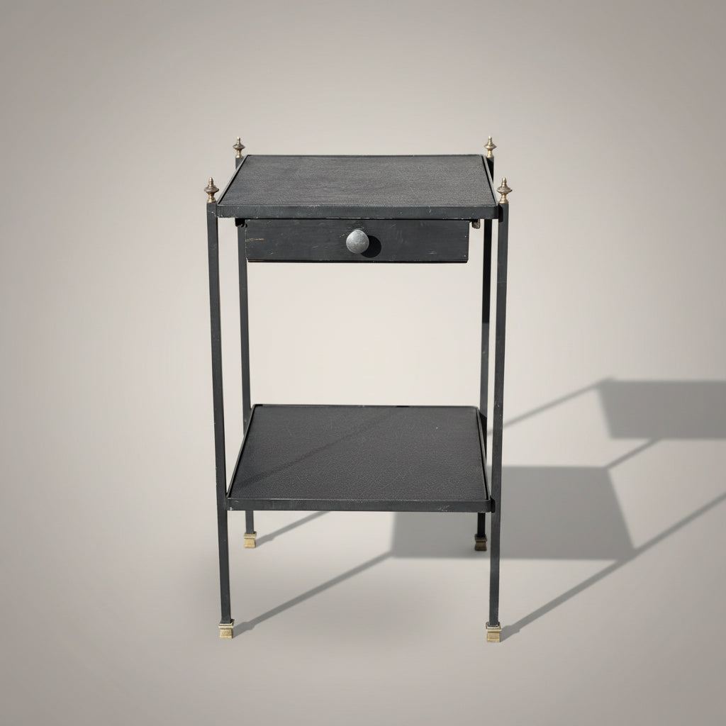Table d'appoint ou chevet, style Jacques Adnet, design français 1950