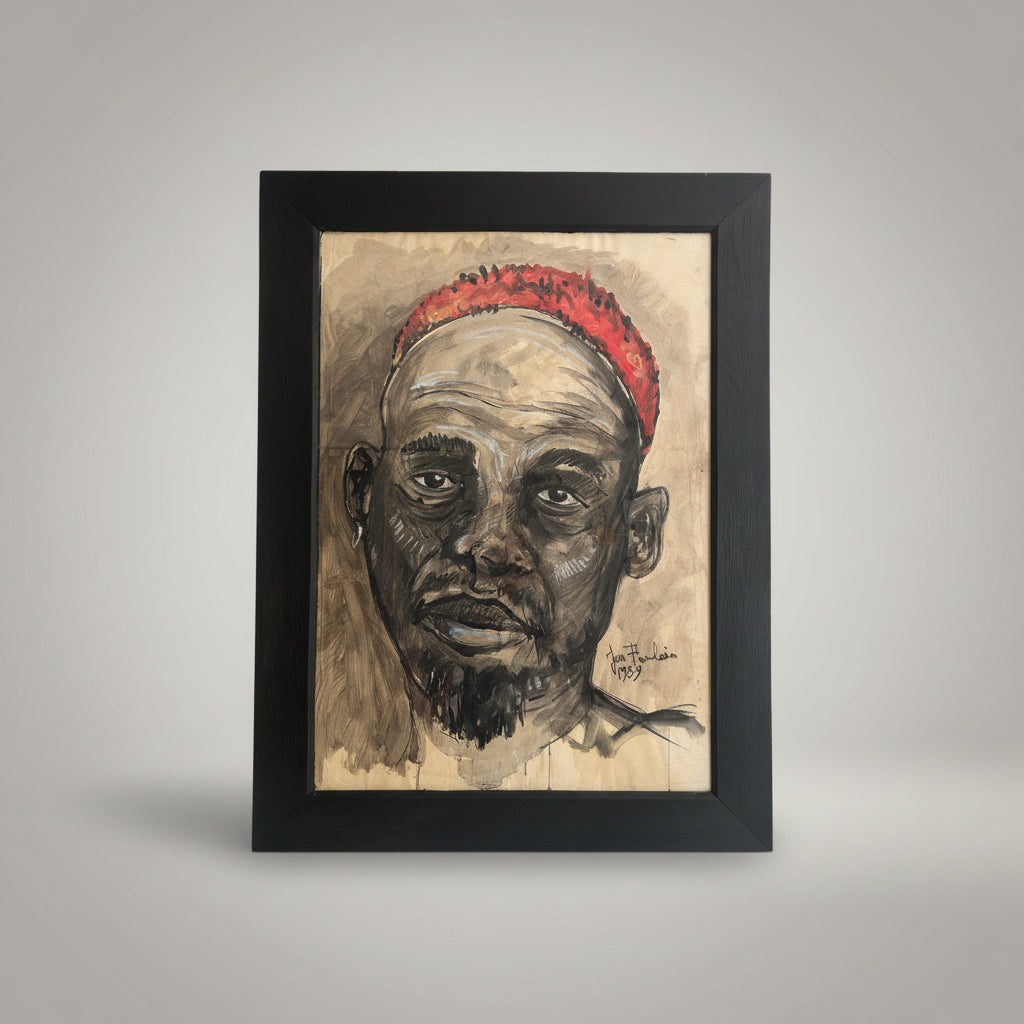 Dessin à la Gouache et au Fusain par Jean Poulain, 1939