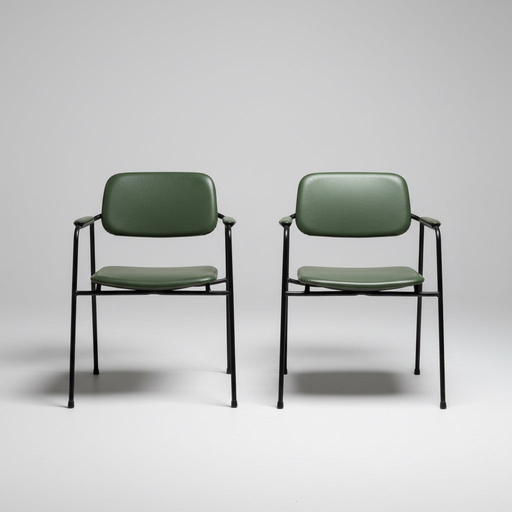Paire de fauteuils Eugen Schmidt, modèle Coraline pour Airborne 1960