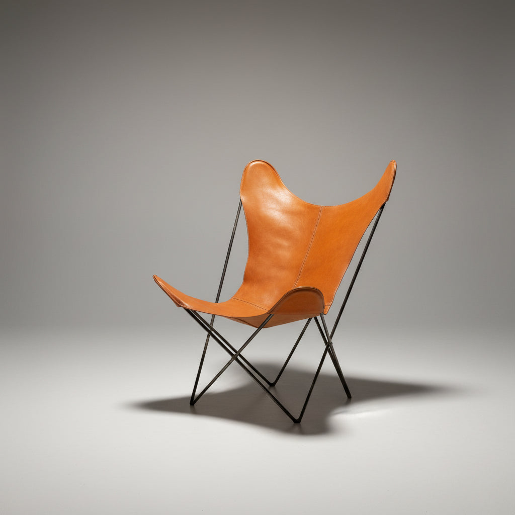 Fauteuil AA Butterfly pour Airborne 1950 en cuir
