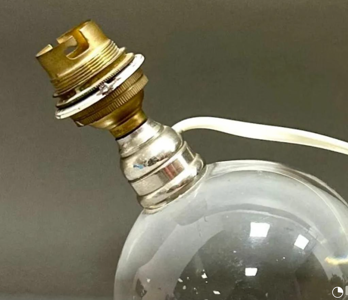 Lampe boule en cristal, modèle n° 7706, Jacques Adnet pour Baccarat, 1930