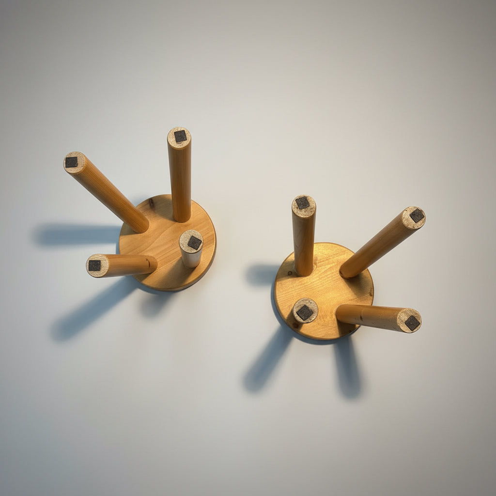 Paire de tabourets Charlotte Perriand, 1965, pour Les Arcs 1600
