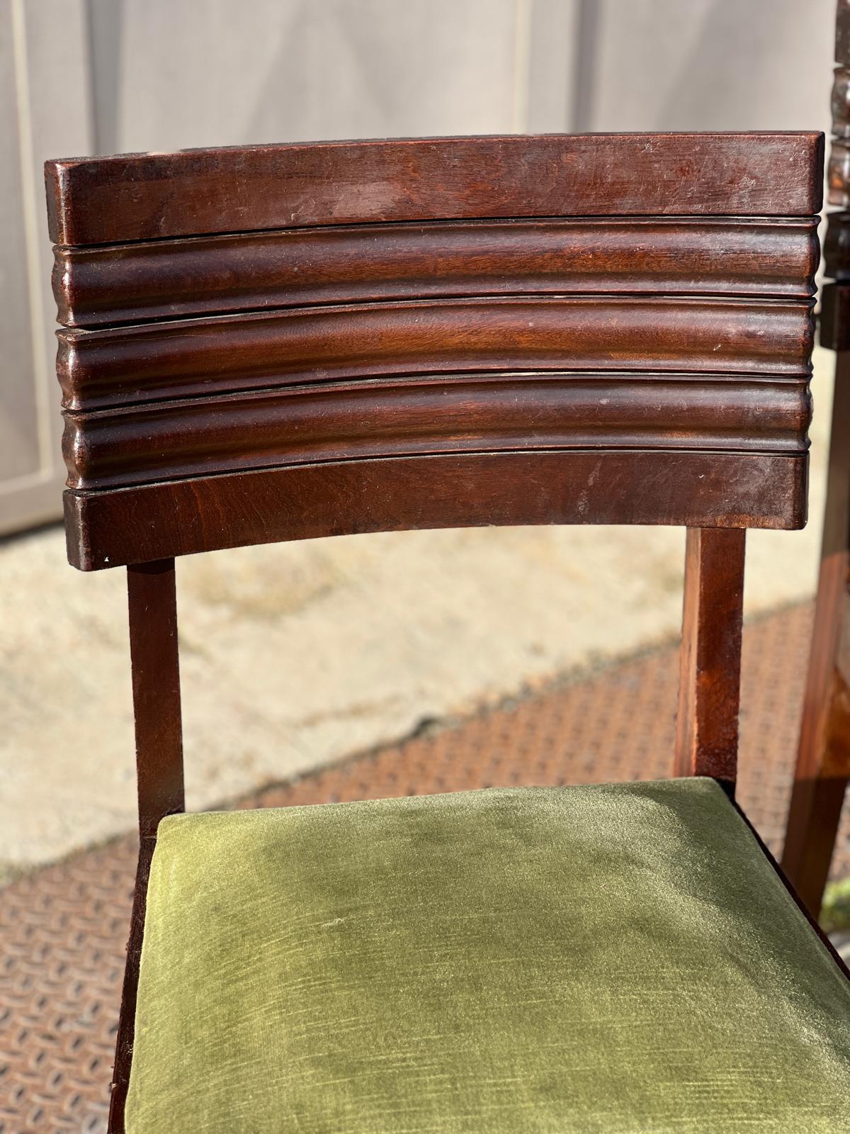 Ensemble de 6 chaises Art Déco françaises numérotées Gaston Poisson 1940