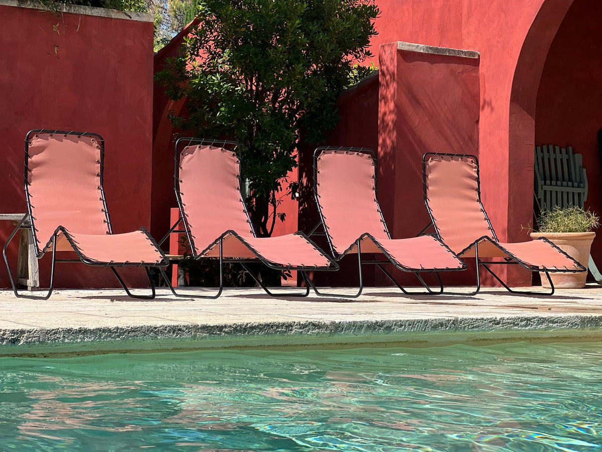 Ensemble de 4 chaises longues « Barwa » de J. Waldheim et E. Bartolucci, 1950