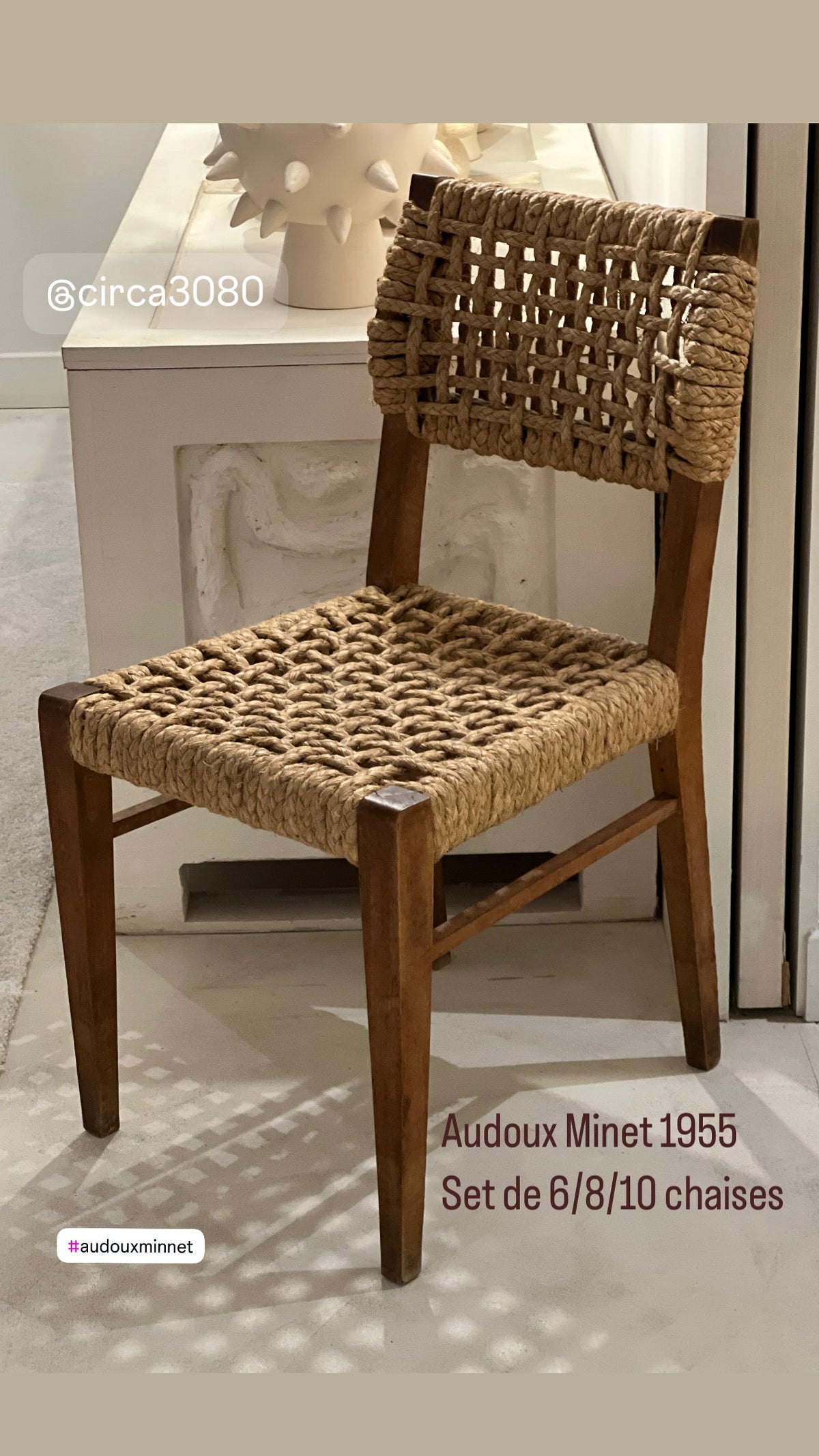 Ensemble de fauteuils et chaises Audoux Minet, 1950s, set de 6