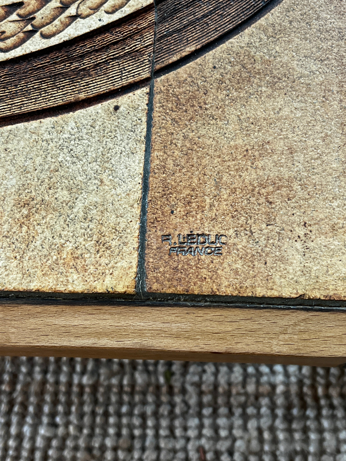 Table basse Raymonde Leduc modèle "Colombe" Vallauris 1960