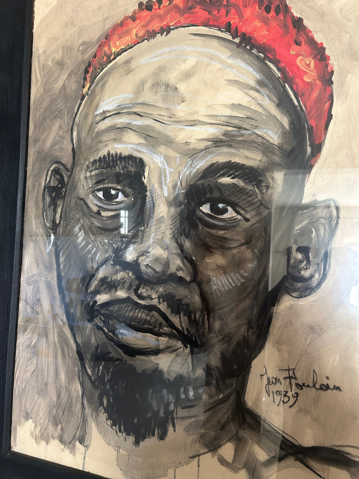 Dessin à la Gouache et au Fusain par Jean Poulain, 1939