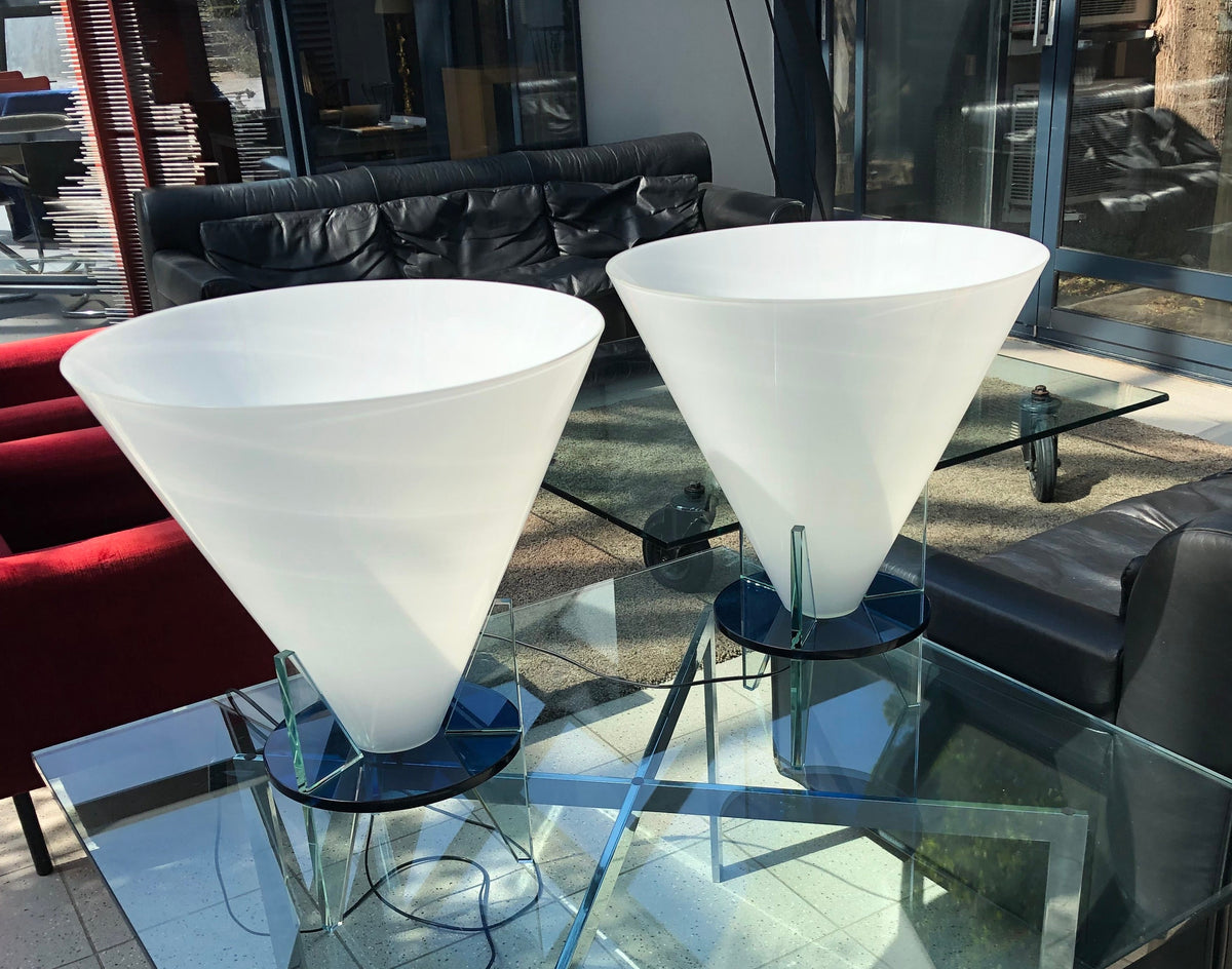 Paire de lampes vintage Rodolfo Dordoni pour Fontana Arte, modèle Otéro 1986