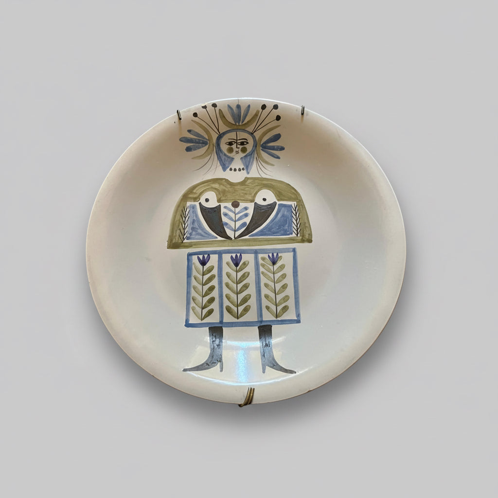 Assiette en céramique Roger Capron, 1960