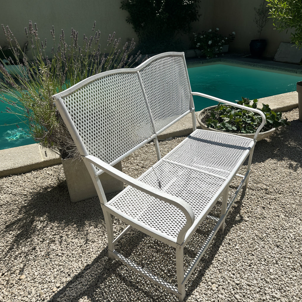 Banc de jardin en fer riveté Gustave Serrurier-Bovy 1900/1910