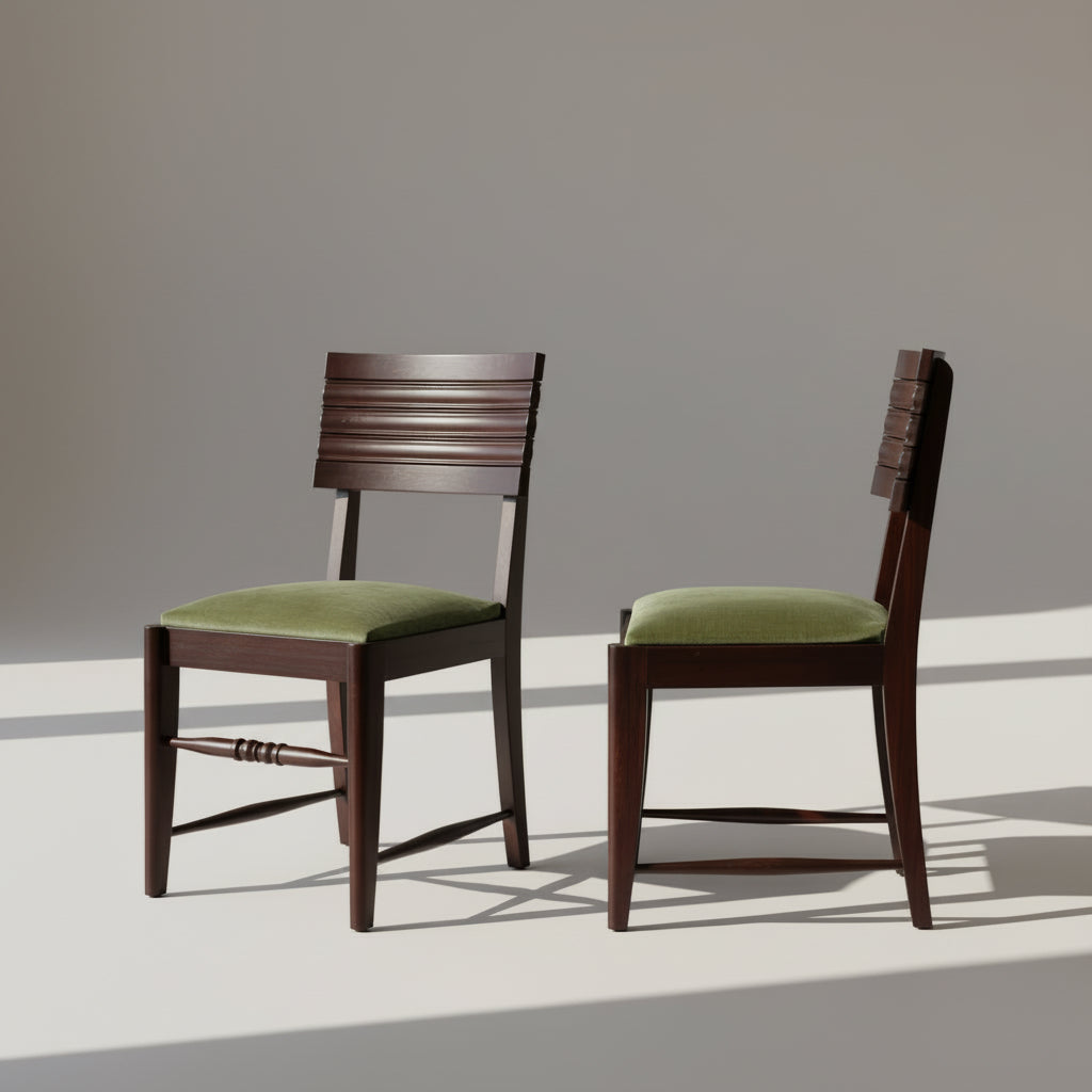 Ensemble de 6 chaises Art Déco françaises numérotées Gaston Poisson 1940