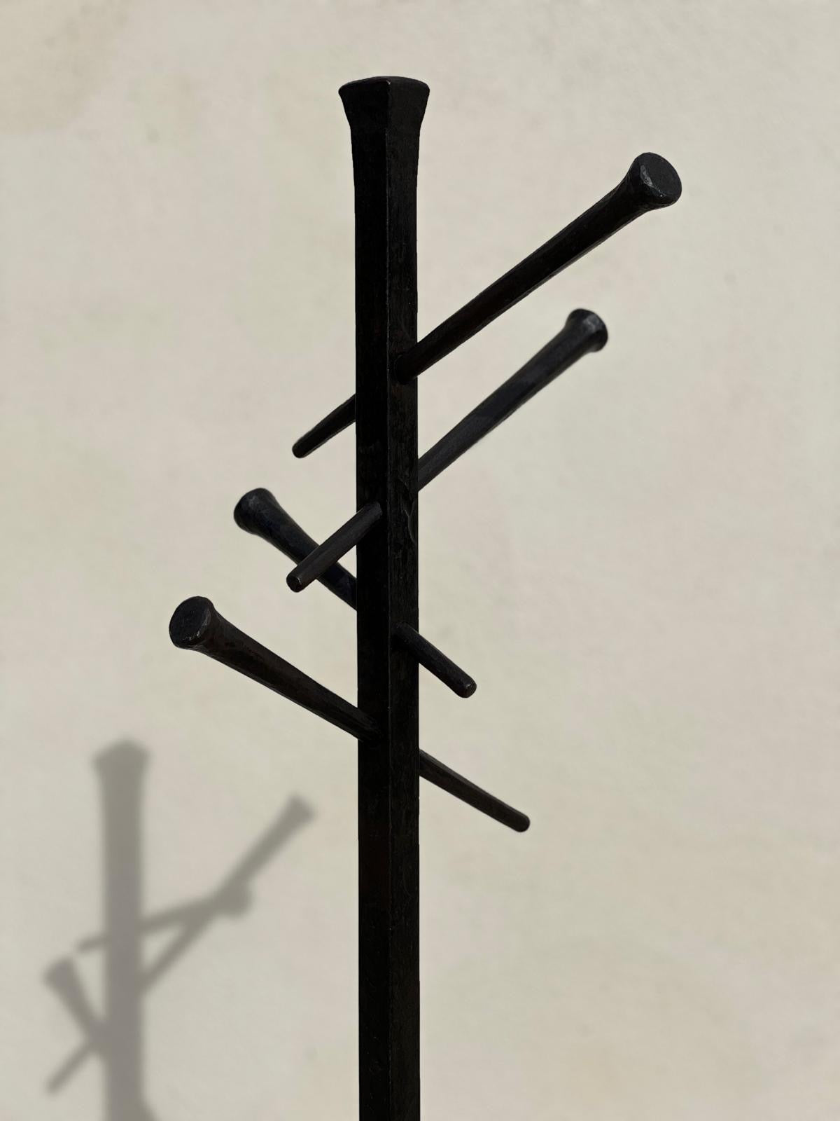 Porte-manteaux en fer forgé, Francis Dewaele, Atelier de Marolles 1950