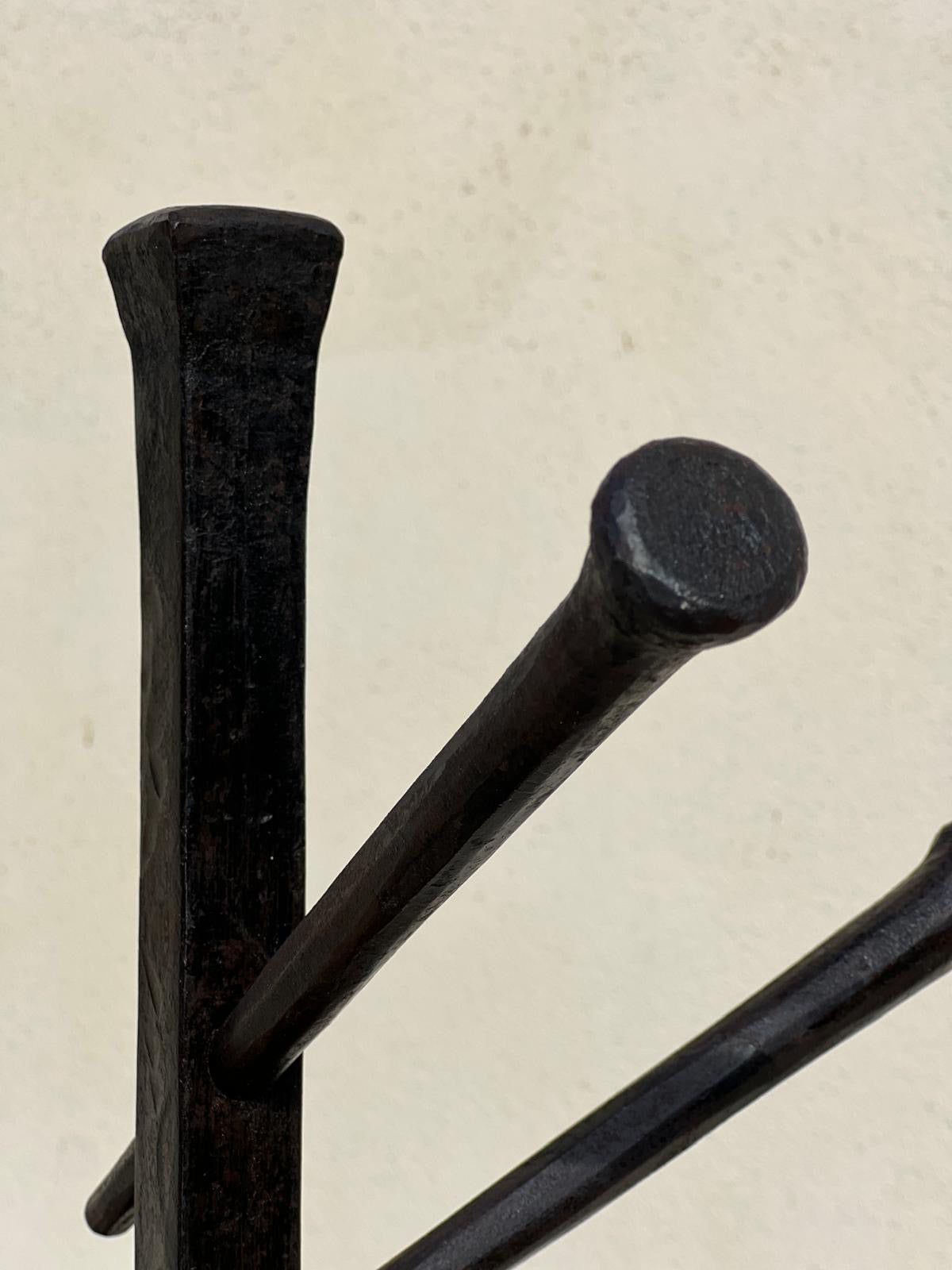 Porte-manteaux en fer forgé, Francis Dewaele, Atelier de Marolles 1950