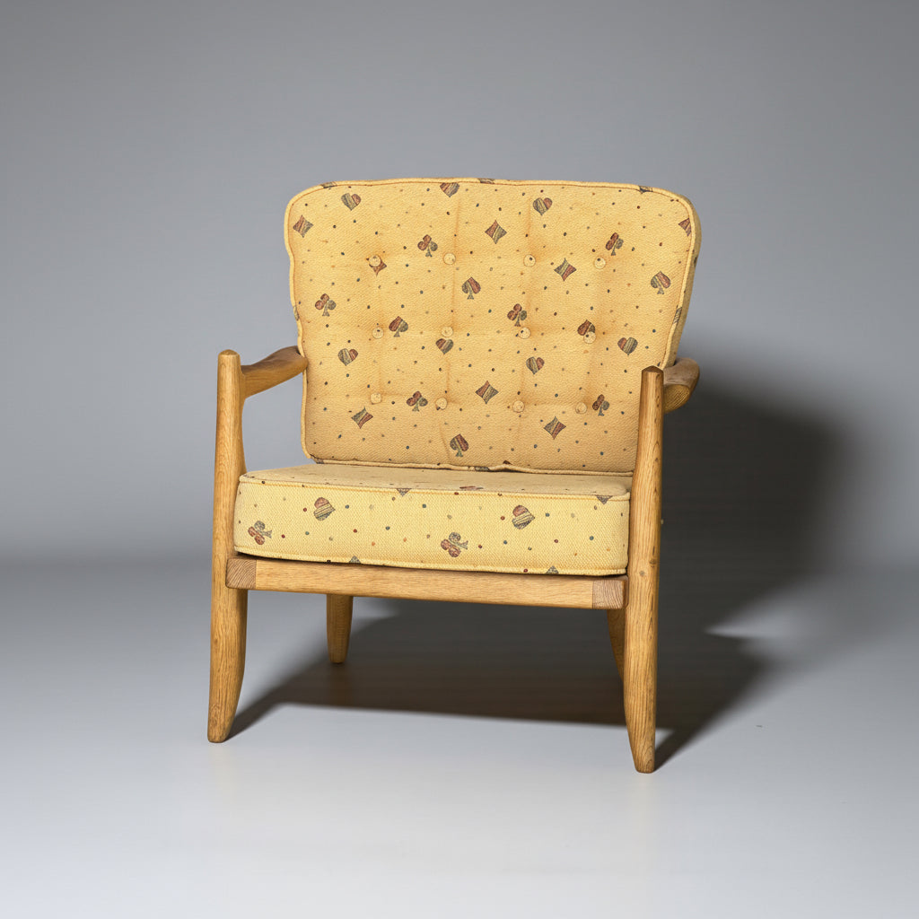 Guillerme et Chambron, Fauteuil en chêne José, Edition Votre Maison 1960
