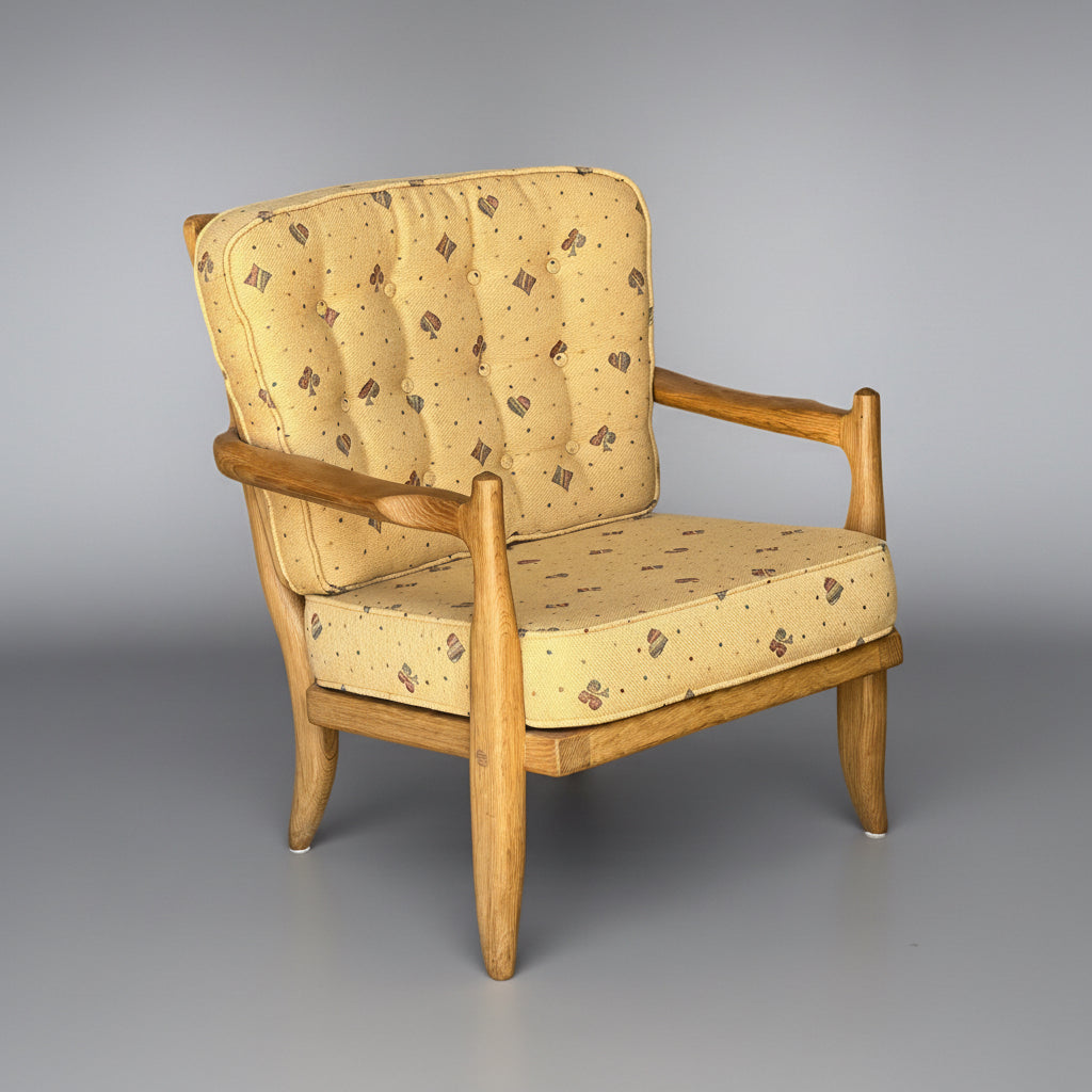 Guillerme et Chambron, Fauteuil en chêne José, Edition Votre Maison 1960