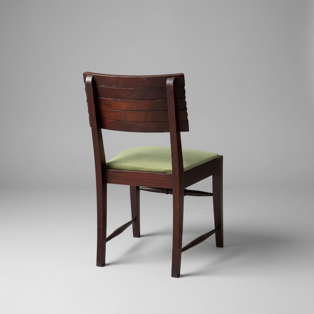 Ensemble de 6 chaises Art Déco françaises numérotées Gaston Poisson 1940