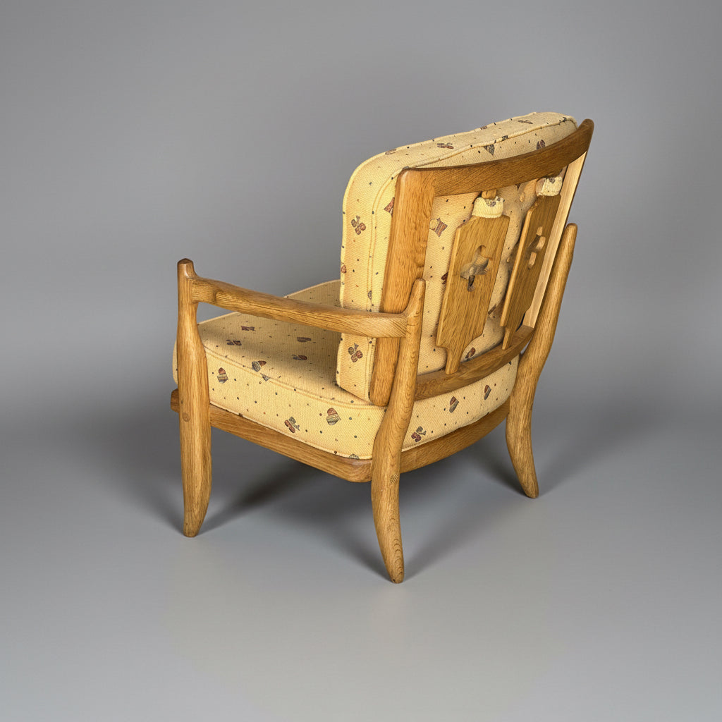 Guillerme et Chambron, Fauteuil en chêne José, Edition Votre Maison 1960
