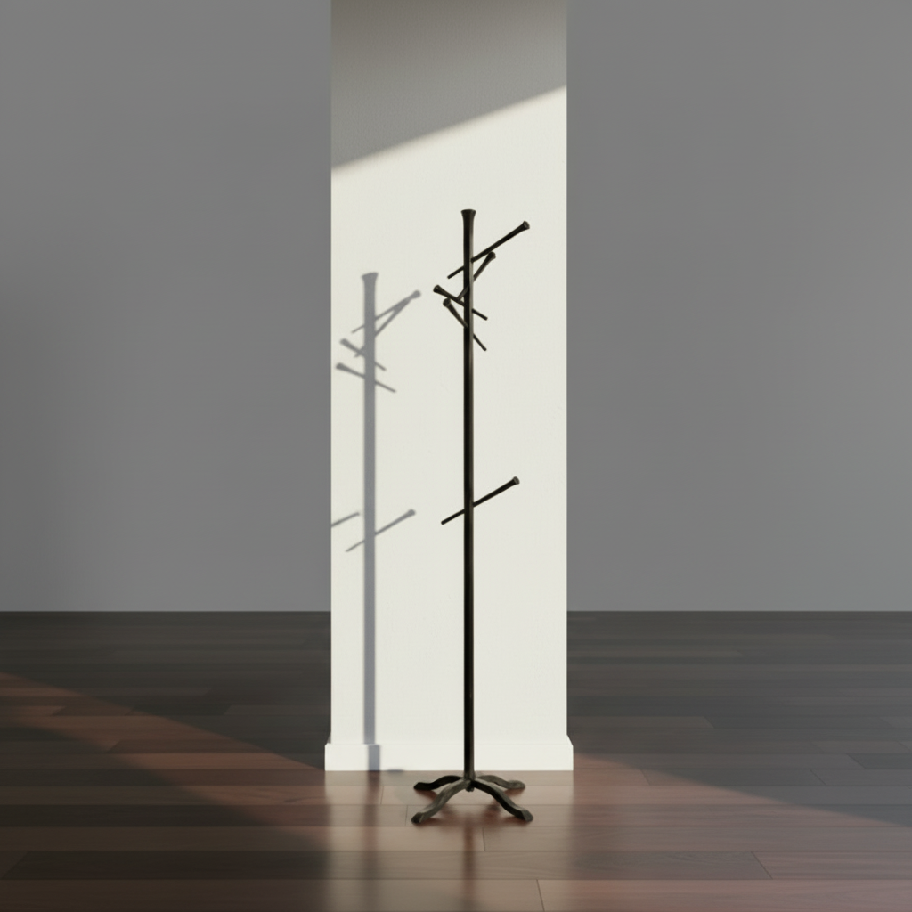 Porte-manteaux en fer forgé, Francis Dewaele, Atelier de Marolles 1950