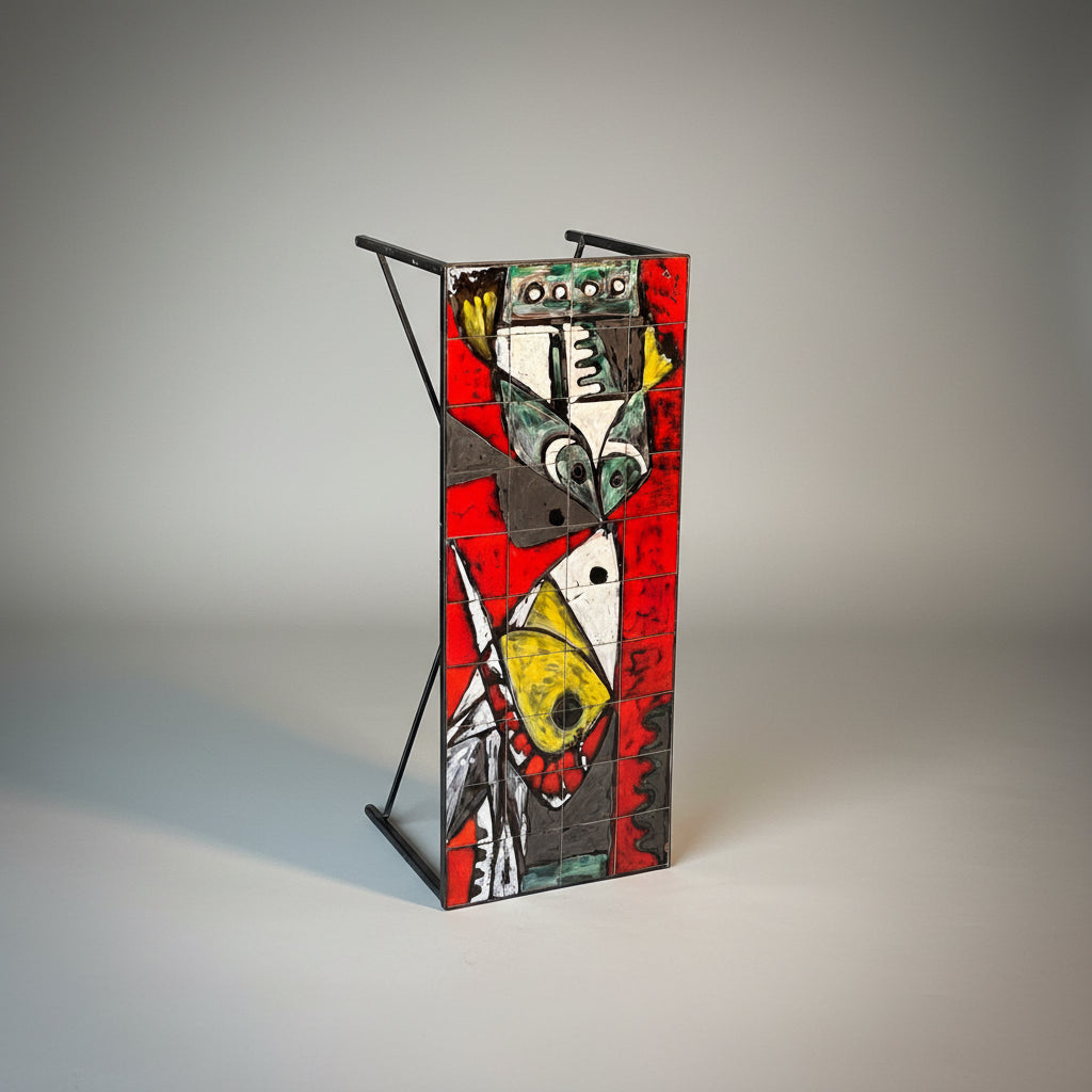 Table basse Janette et Georges Picard en céramique, Vallauris 1960